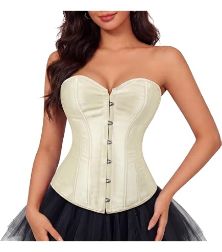Amazon.com: Top Drawer Burlesque Black/Dark Red Steel Boned Corset