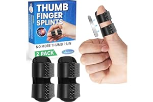 MEDILYMER Thumb Splint (2 Pack) Trigger Thumb Splint, Thumb Brace for Pain Relief, Knuckle Immobilization, Thumb Spica for Arthritis, Mallet Finger, Also Fits Index, Ring, Pinky, Little, Small Fingers