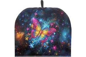 Drnuikhe Colorful Butterfly Teapot Dust Proof Insulated Kettle Decorative Teapot Cover Warming & Insulating Extra Thick Tea Pot Cozies for Kitchen Home Table