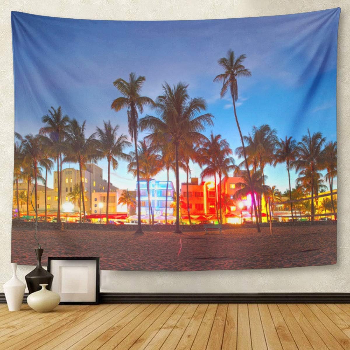 Amazon Com Tompop Tapestry Miami Beach Florida Hotels And
