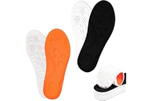 Gelapa 2 Pairs Insoles for Men Women, Adjustable Size 4D Memory Foam Cloud Soles Arch Support, Massage Insoles Shoe Inserts f