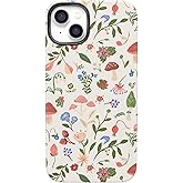 Casely iPhone 14 Case | Garden Party | Mushroom Floral | Bold Protective Design | Compatible with MagSafe