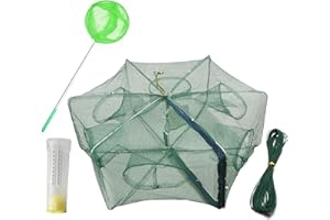 ZffXH 1/2 Pcs Fishing Bait Trap Foldable Fish Minnow Crab Crayfish Crawdad Shrimp Net Cast