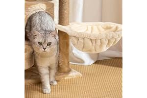 Cat Tree Hammock, 17inch Plush Cat Tower Hammock Replacement, Washable Scratch-Proof Cats Tree Replacement Parts