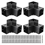 YVHFWOY 4x4 3-Way Pergola Brackets, 90° Right