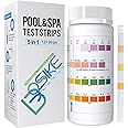 BOSIKE 5 in 1 Hot Tub Test Strips - 125 ct - Water Testing Kit for Swimming Pool & Spa - for Cyanuric Acid, Alkalinity, pH, Bromine and Free Chlorine