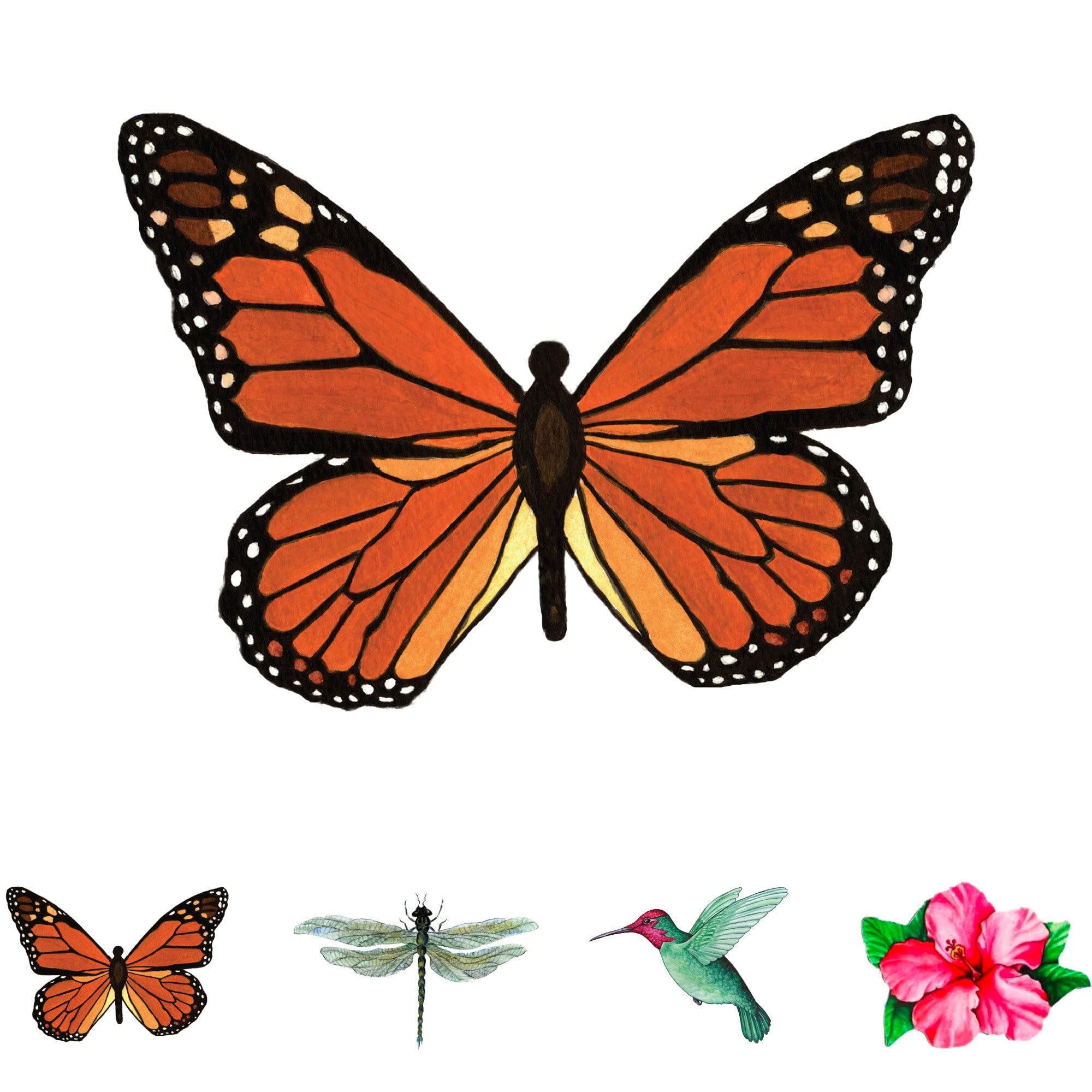 Screen Door Saver Magnets - Made in USA - Keep People and Pets From Running Into Screen Doors & Patch Small Holes - Butterfly - 12.7 x 9.5 cm - Pack of 2 (1 pair)