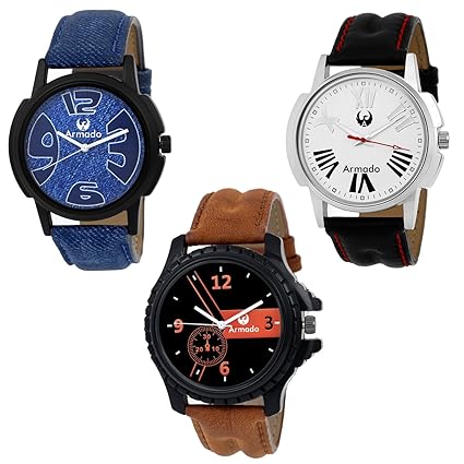 AR-116176 Combo of 3 Smart Analog Watches-for Men