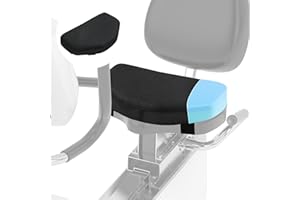 MABOZOO Exercise Bike Seat Cushion, Comfort Recumbent Bike Seat Cushion Stationary Pad with Washable Cover, Foam Rower Mat Pad for Rowing Machine, Bicycle