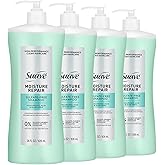 Suave Moisture Repair Sulfate-Free Shampoo with Hyaluronic Acid & Aloe Vera, Hydrates & Restores Dry, Damaged Hair, 4 Count, 28 FL OZ