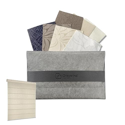 Graywind Roman Shades Light Filtering Roman Window Shades Plain Fold Soft for Doors Bedroom, Custom Size (Fabric Samples)