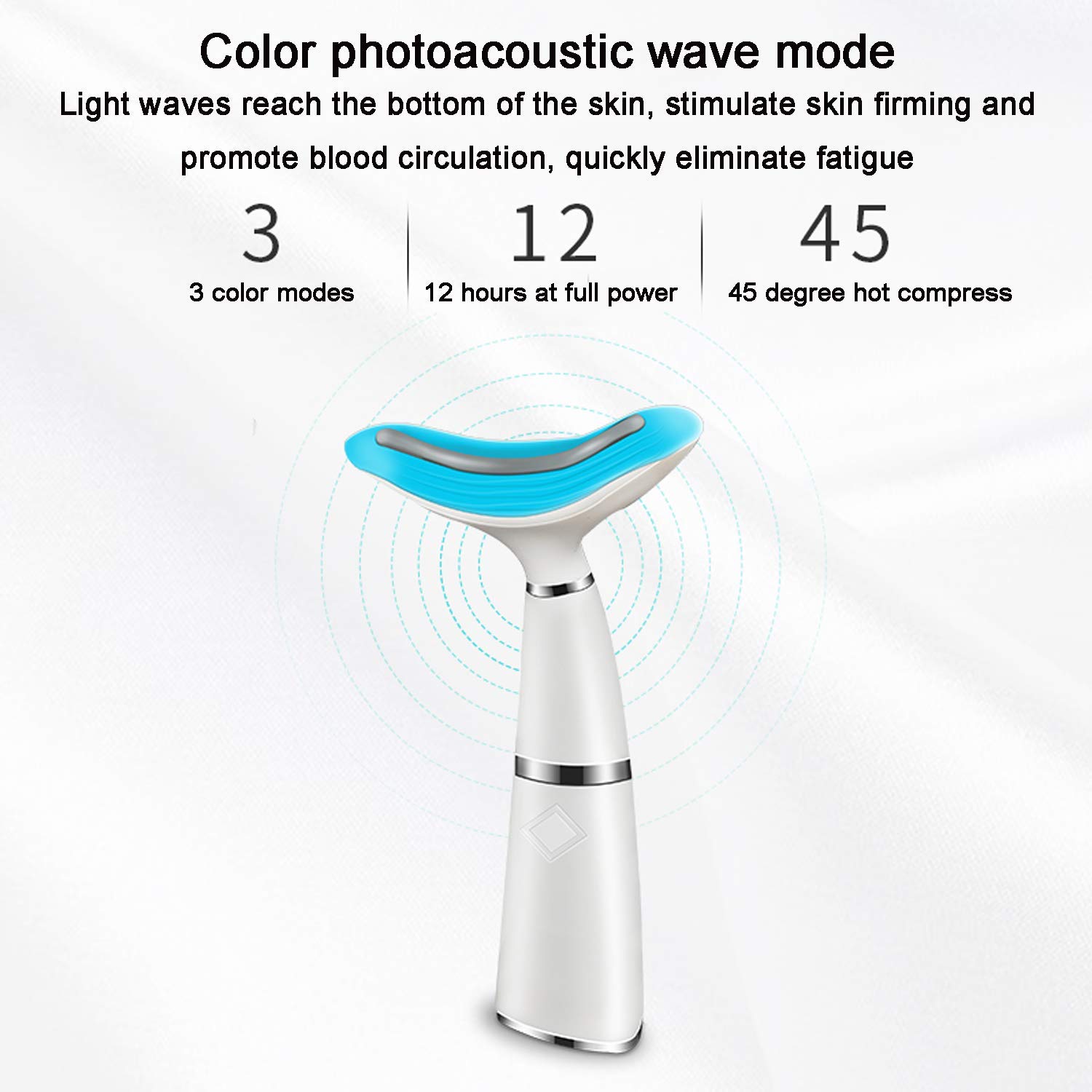 High Frequency Facial Machine, Neck Skin Tightening Lifting Device Rechargeable, Anti Aging Face Neck Massager Wrinkles Appearance Removal, 113℉±41℉ Micro-Vibration, 3 Lights Therapy Modes: Beauty
