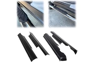 7BLACKSMITHS Rocker Panel Cover Guard Compatible with 2009-2018 Dodge Ram Crew Cab Molding Trim Matte Black Textured Finish Replace for 14064