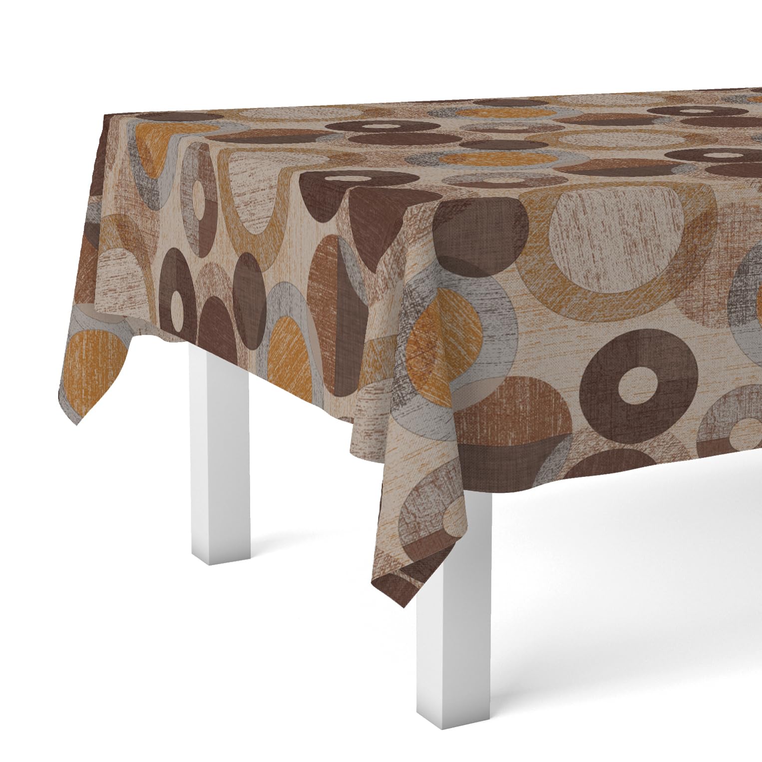 Martina Home Oilcloth Tablecloth 140 x 140 cm Brown