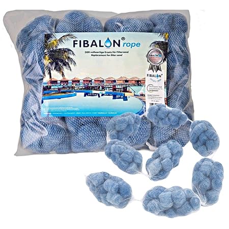 FIBALON ROPE - Hochinnovativer Polymerfaserfilter für Pool Sandfilteranlagen mit 8 verbundenen FIBALON-Netzen