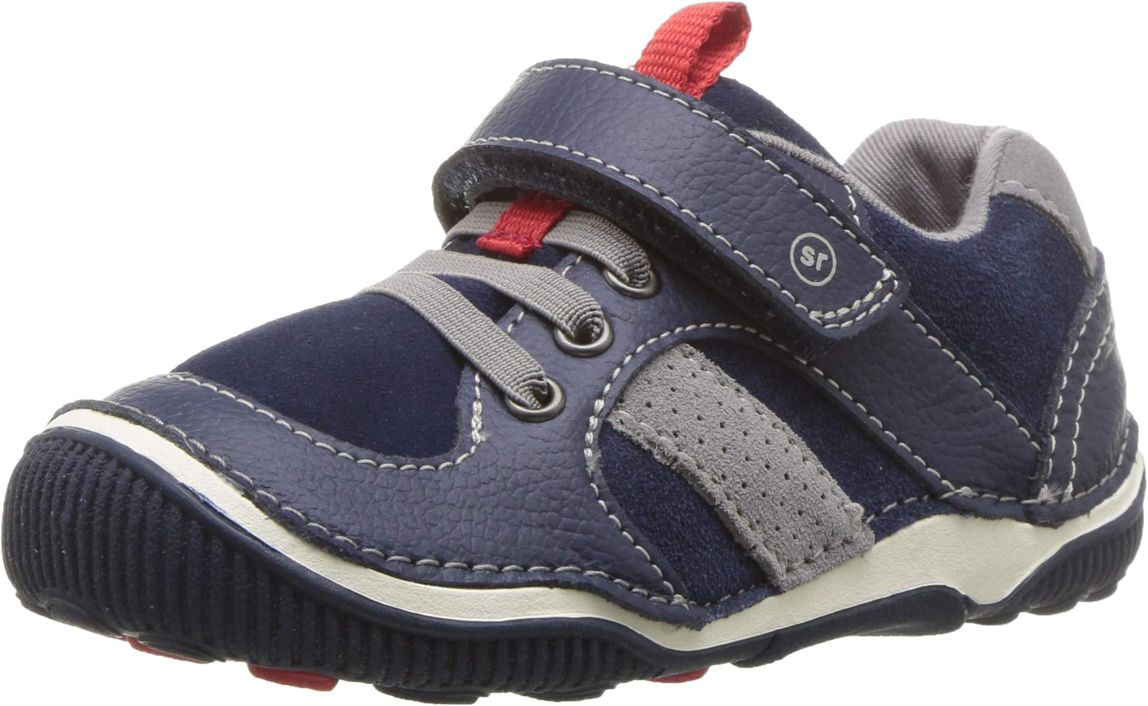 Stride Rite Baby-Boy's SRT Wes Casual Sneaker, Navy, 8.5 XW US Toddler