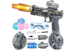 Electric Water Guns for Kids Adults, Transparent Automatic Squirt Guns, Up to 29FT Longer Range Water Pistol Ideal for Outdoo