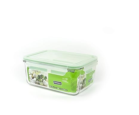 Glasslock (MCRB-190, 1900ml) Rechteckige Frischhaltedose aus Glas - Mikrowellen Typ