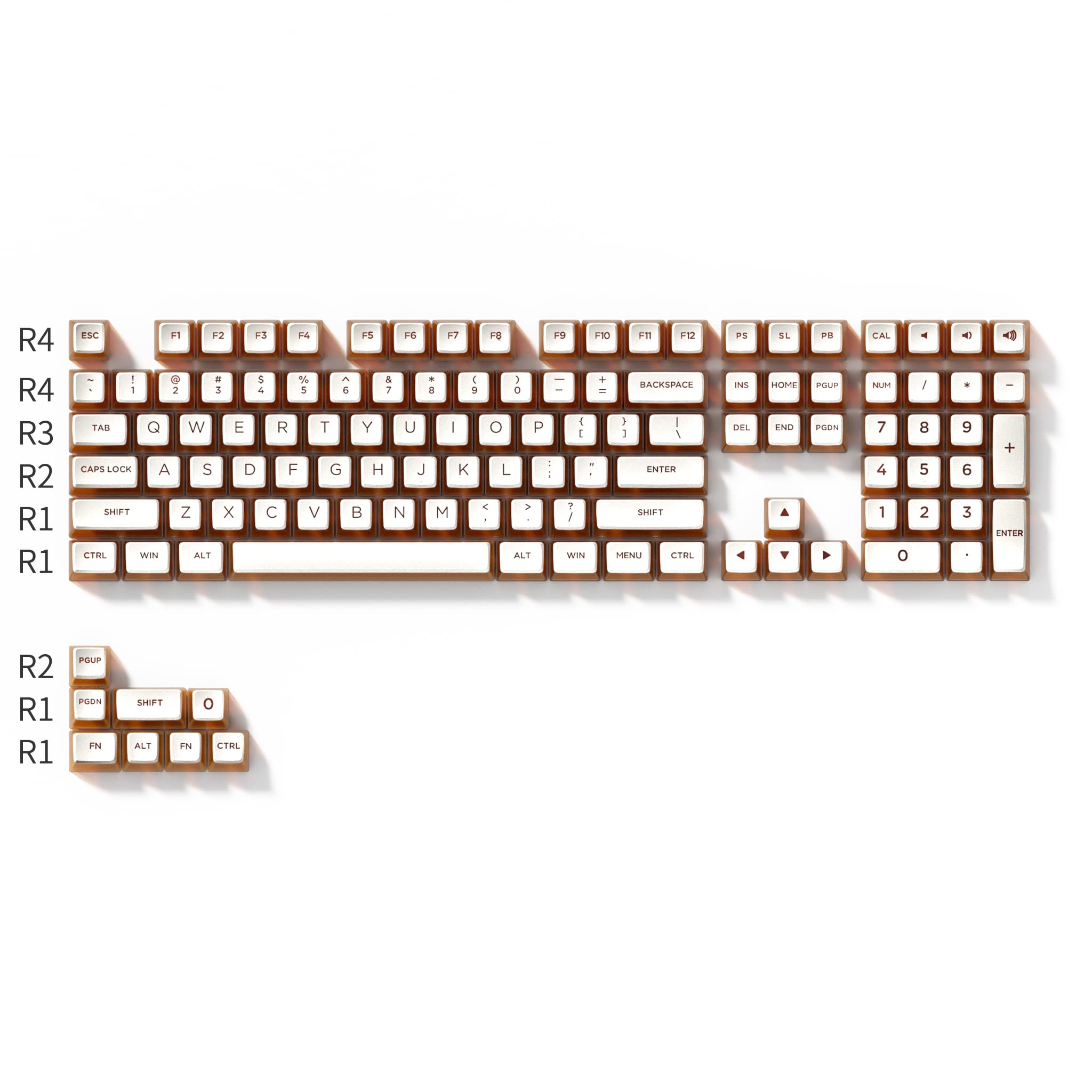 KBDcraft Soda Can Pudding Keycaps for Mechanical Keyboards, ASA Profile, Innovated Based on OEM, PBT Doubleshot with Transparent Layer for RGB, Full 116-key