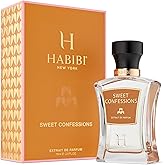 H HABIBI Sweet Confessions Extrait De Parfum, Long Lasting Unisex Cologne for Men & Women (2.5OZ) Arabian Perfume with Pistachio, Dark Chocolate, Vanilla, Tonka & Amber Notes