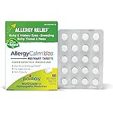 Boiron AllergyCalm Kids Tablets for Relief from Allergy and Hay Fever Symptoms of Sneezing, Runny Nose, and Itchy Eyes or Throat - 60 Count