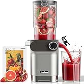Anybear Cold Press Juicer 200W Masticating Slow Juicer 4.3" Wide Feed Chute