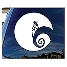 Jack Nightmare Before Christmas Moon Car Window Vinyl Decal Sticker 5" Wide