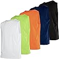Real Essentials 5 Pack: Boys Dry-Fit Active Athletic Performance Tank Top