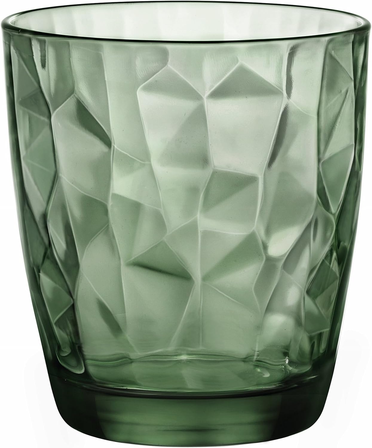 Bormioli Rocco Diamond Double Old Fashioned Glasses, Forest Green, Set