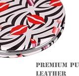 YTZJ Direct Rose Red Compact Makeup Mirror 2X Magnifying Folding Pocket Travel view 2