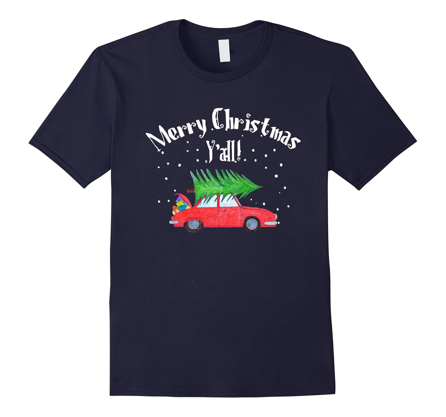 Merry Christmas Y'all T-shirt-ANZ