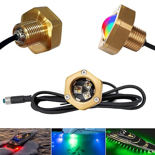 GFJMC Waterproof Ip68 Led Drain Plug Light 9w Underwater Boat Lights M