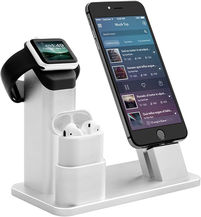 Apple Watch Stand,Aluminum 4 in 1 Apple iWatch Charging Amazon.co.uk