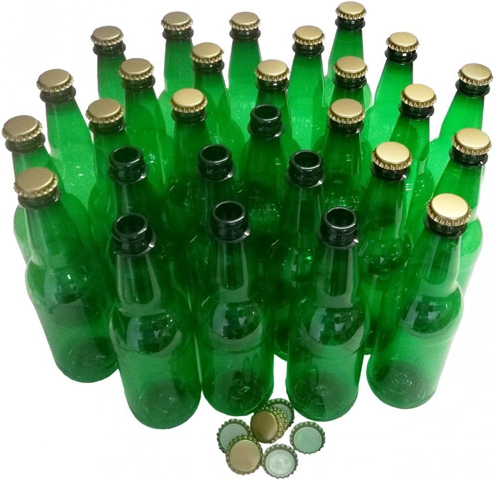 Home Brew Beer Cider Bottles PET 500ml Crown Cap Green 40pk Amazon