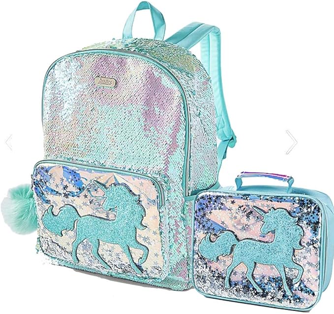 justice velvet backpack