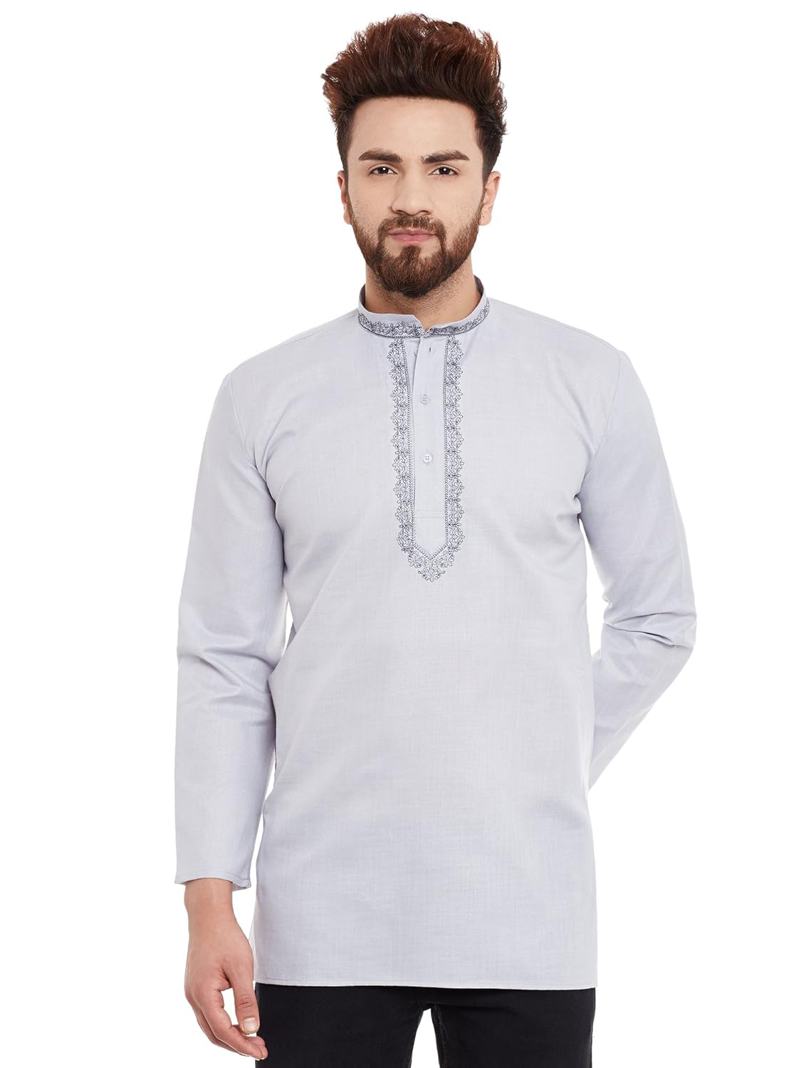 sojanya (since 1958) men's cotton blend short kurta