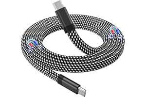 Magtame USB C Cable, Magnetic USB C to USB C Cable 60W(3A), Flat Coiled USB C Charger Cable 3.3ft, Nylon Braided Type C Fast Charging Cord Compatible for USB C Device for Pad for Samsung Galaxy, Black