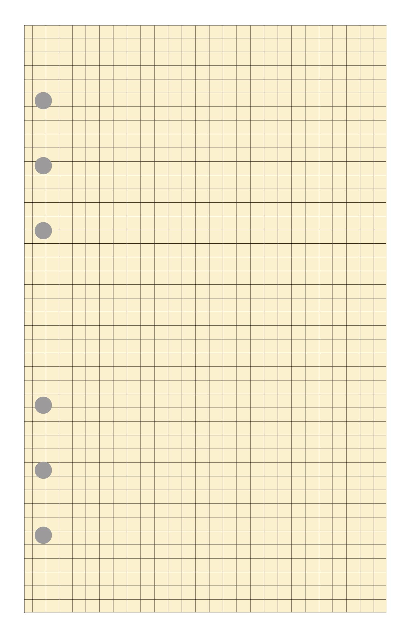 Exacompta - 28211E - Recharge Bloc de feuilles quadrillé Pour organiseur Exatime 21-40 feuillets Ivoires