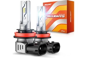 SEALIGHT H11/H8/H16 LED Fog Light Bulb, 12000LM 6500K White-2 Pack, for SUV | Plug and Play, 1:1 OEM Mini Size, IP68 Waterproof, Direct Replacement for H11 H8 H16, for Cars Trucks SUVs, 2 Pack