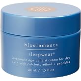 Bioelements Sleepwear - 1.5 fl oz - Night Cream for Dry to Combination Skin - With Calcium, Retinol &amp; Peptides - Vegan, Gluten Free - Never Tested on Animals