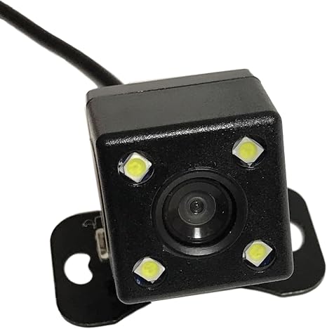 Amazon Powereast バックカメラ 4led 付き 高画質 Ip68防水等級 170度広角レンズ リアカメラ 夜でも見える ブラック 車載カメラ 車載用バックカメラ 広角 角型 夜間でも明るい 高画質ccdレンズ 角度調整可能 バック連動 小型カメラ 小型 防水 バックカメラ本体 車