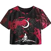 Avanova Women's Sun Graphic Tee Short Sleeve Crewneck Crop Tops Summer Casual T Shirt