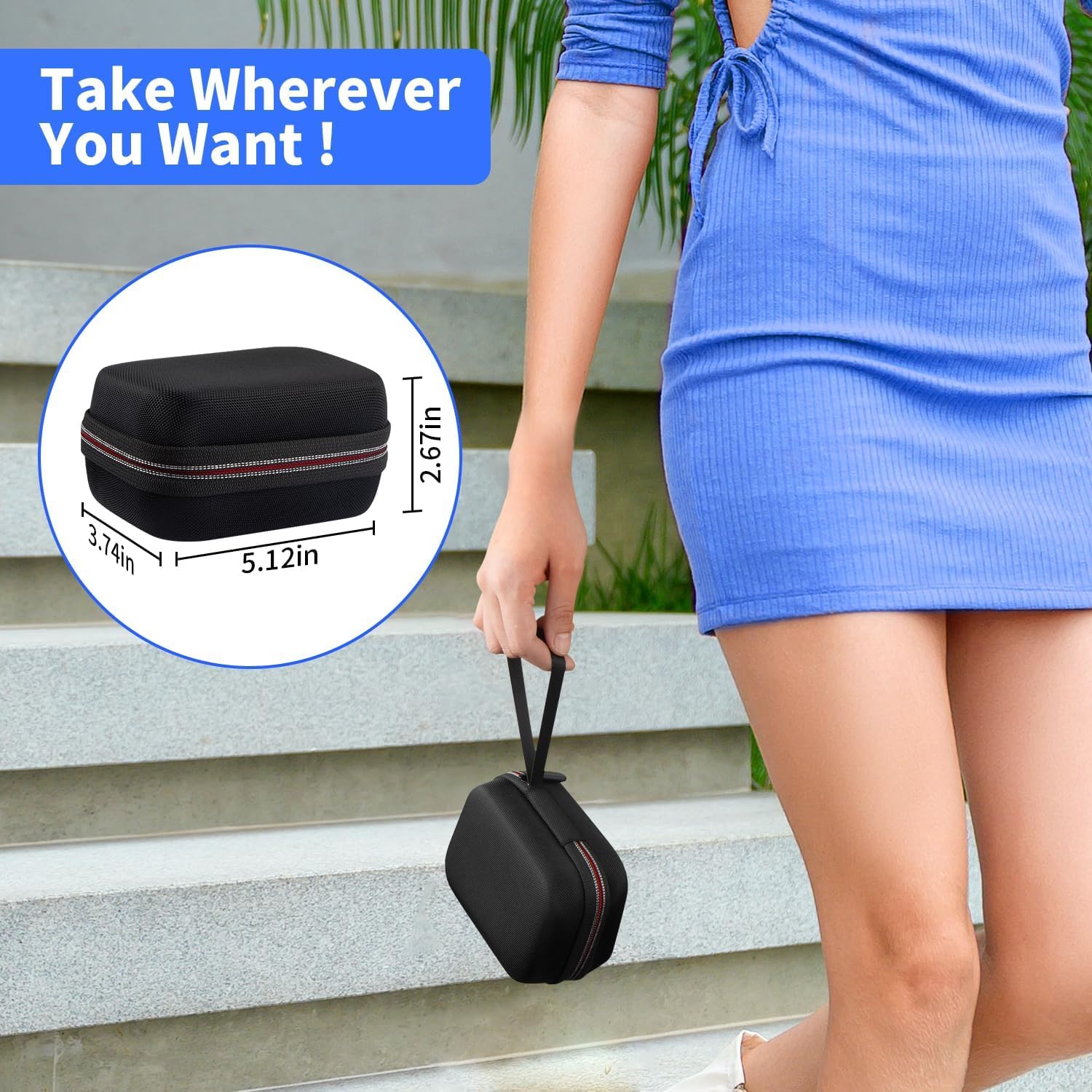 Mviioe Insulin Holder Fridge Storage Carrying Case, Insulin Vial Organizer Bag Fitting 10ml Vial Short Size, Removable Design with 2 Sizes Slot Foam(6 Slots)