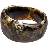 Frigotine Chunky Resin Wide Bangle Bracelets for Women, Trendy Statement Minimalist Acrylic Bracelet Prom Holiday Jewelry Gift