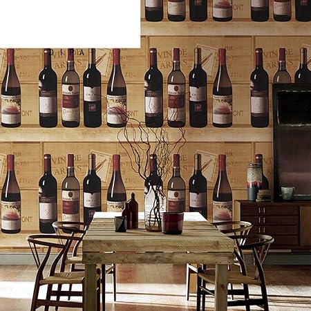 Amazon American Vintage Wine Cellar壁紙 ワインワインボトル壁紙パターン Chateauレストラン バー背景wallpaper A 壁紙