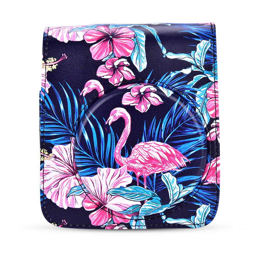 Entatial Protective & Portable Camera Case,Camera Case Bag Protective PU Leather Camera Case Bag with Strap Camera Accessories for Fujifilm Mini 70 (Flamingo)