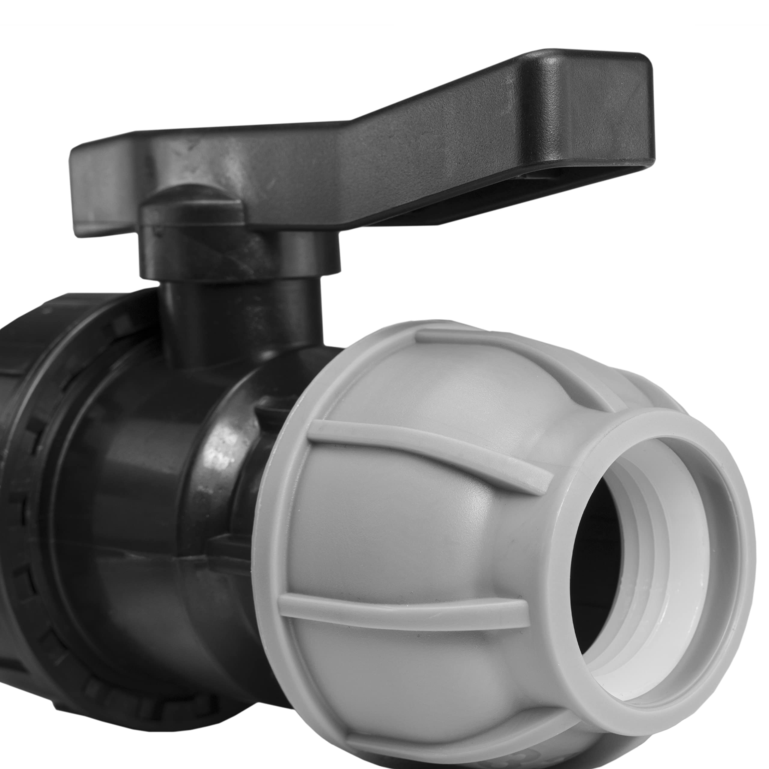 MDPE Water Supply Pipe Compression Flow valves-Male/Female bsp Thread Removable Handle for Safety-Ideal for Irrigation Systems (32mm Compression - 1" bsp Female)