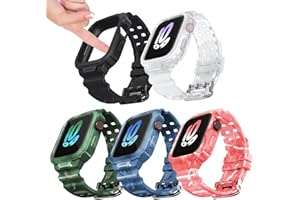 HALLEAST 5 Pack Compatible with for Apple Watch Case with Band 44/45mm