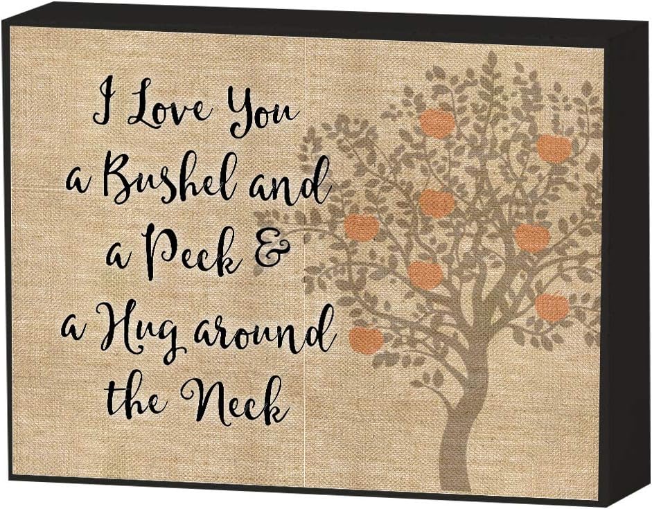 Elanze Designs Bushel Peck 10 x 8 Wood Print Overlay Wall Art Sign Plaque