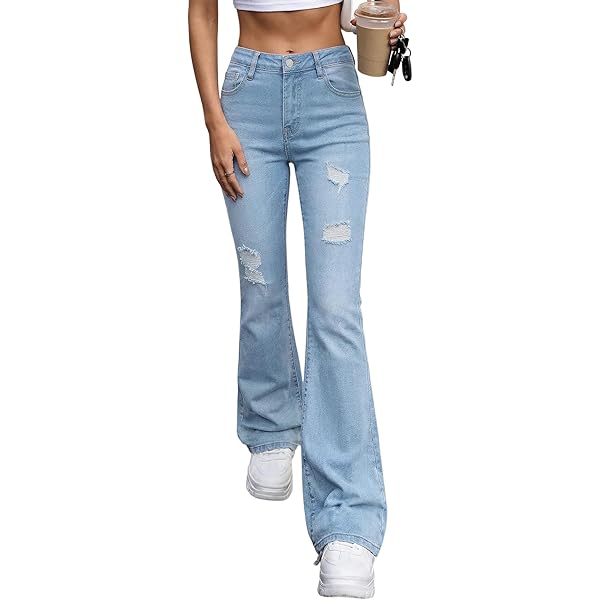ZAKAY Jeans Acampanados Para Mujer, Cintura Alta, Pierna Ancha, Holgados, Pantalones De Mezclilla Elásticos, Jeans Retro Con Curvas Y Corte De Bota, 01-jeans Negros Para Mujer